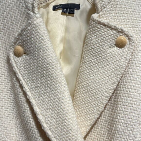 Vince cream double breasted knit weave pattern size 2. - Picture 6 of 8